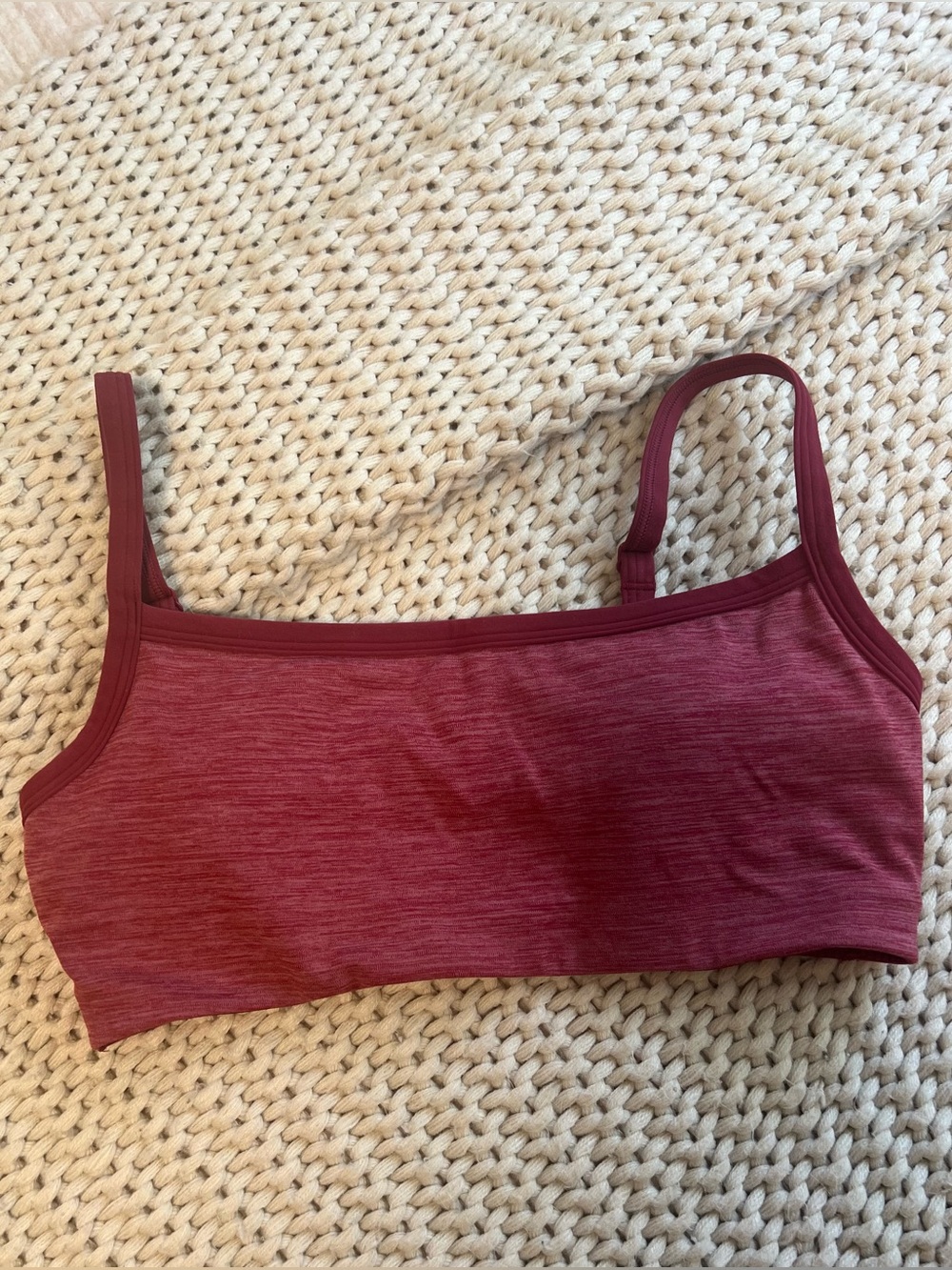 Vitality Square Neck Sports Bra Red